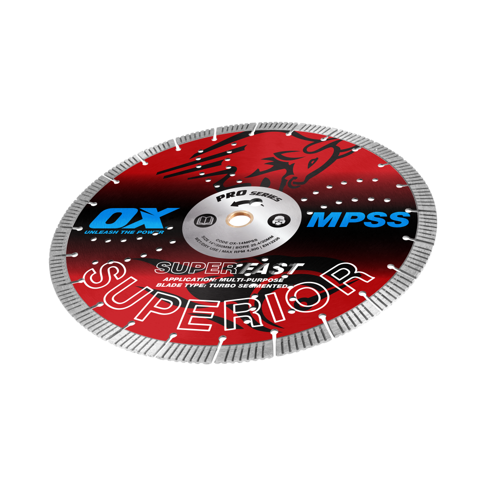 OX Pro Superior Superfast Turbo Segmented Blade 350mm - Multi-Purpose