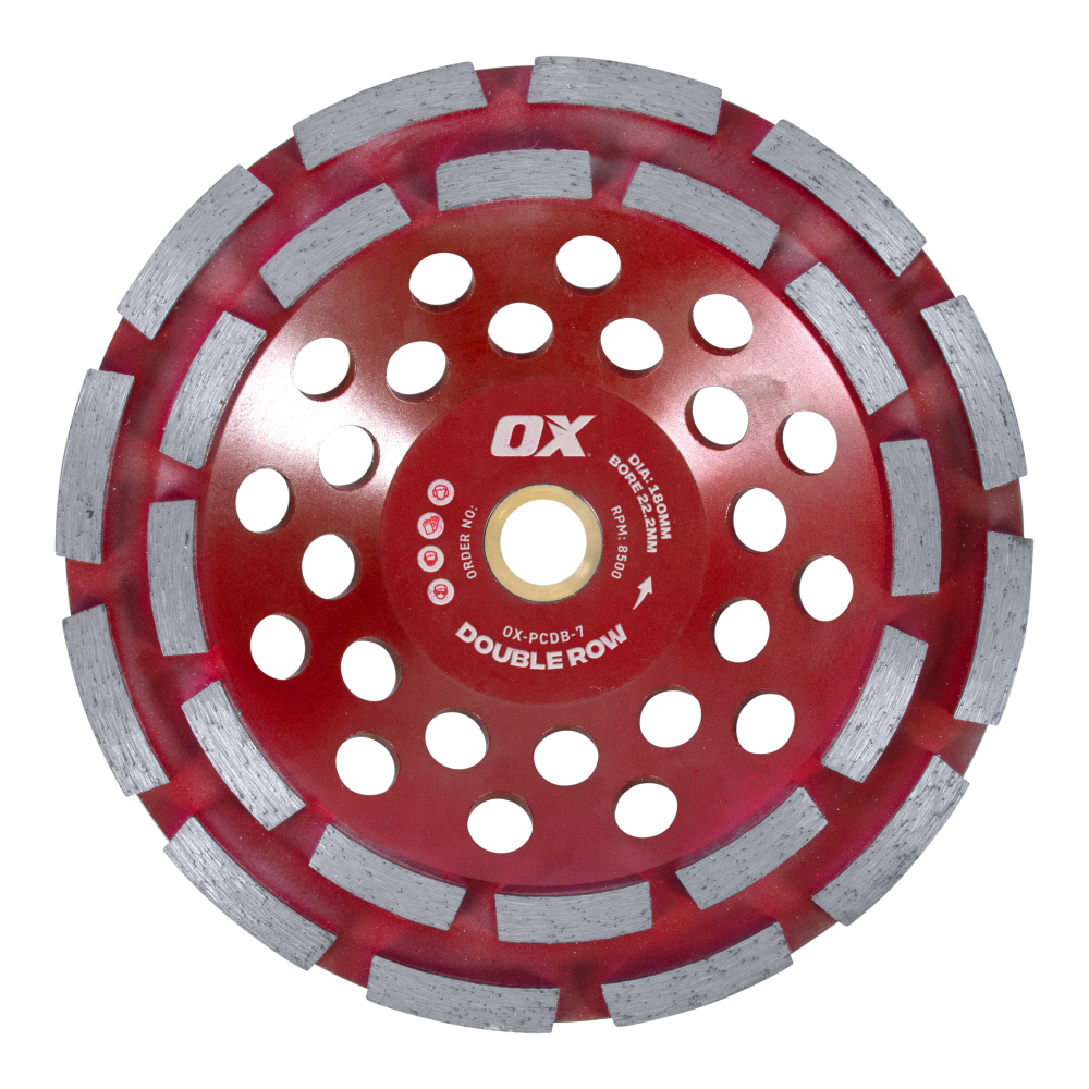 OX Pro 7" Double Row Cup Wheel - 22.2mm Bore