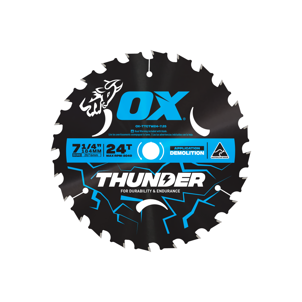 OX Pro Thunder 184mm Circular Saw Blade | 24T
